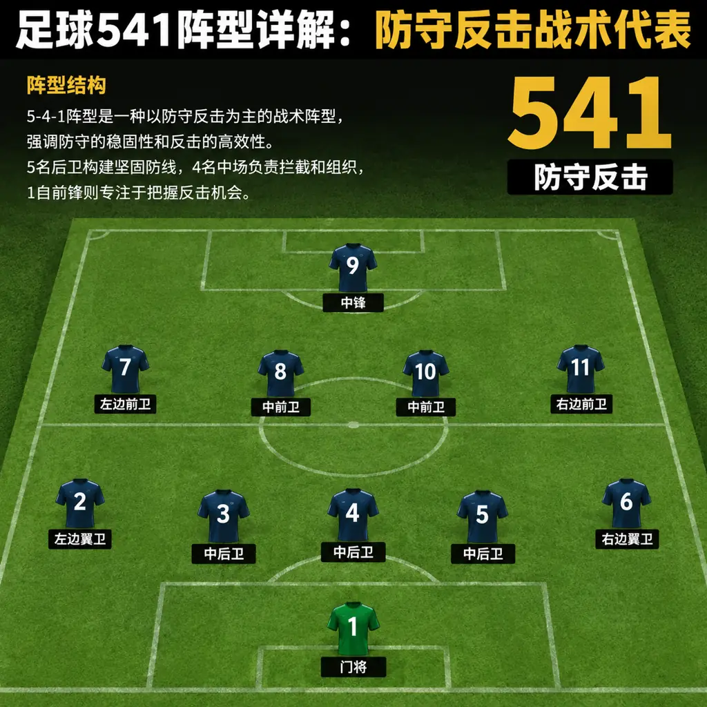 足球541阵型详解：防守反击战术代表