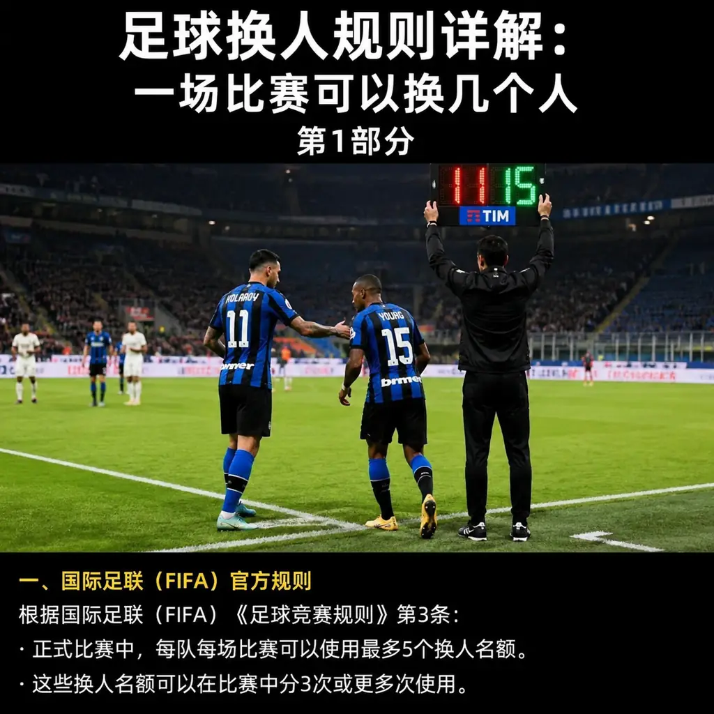 足球换人规则详解：一场比赛可以换几个人