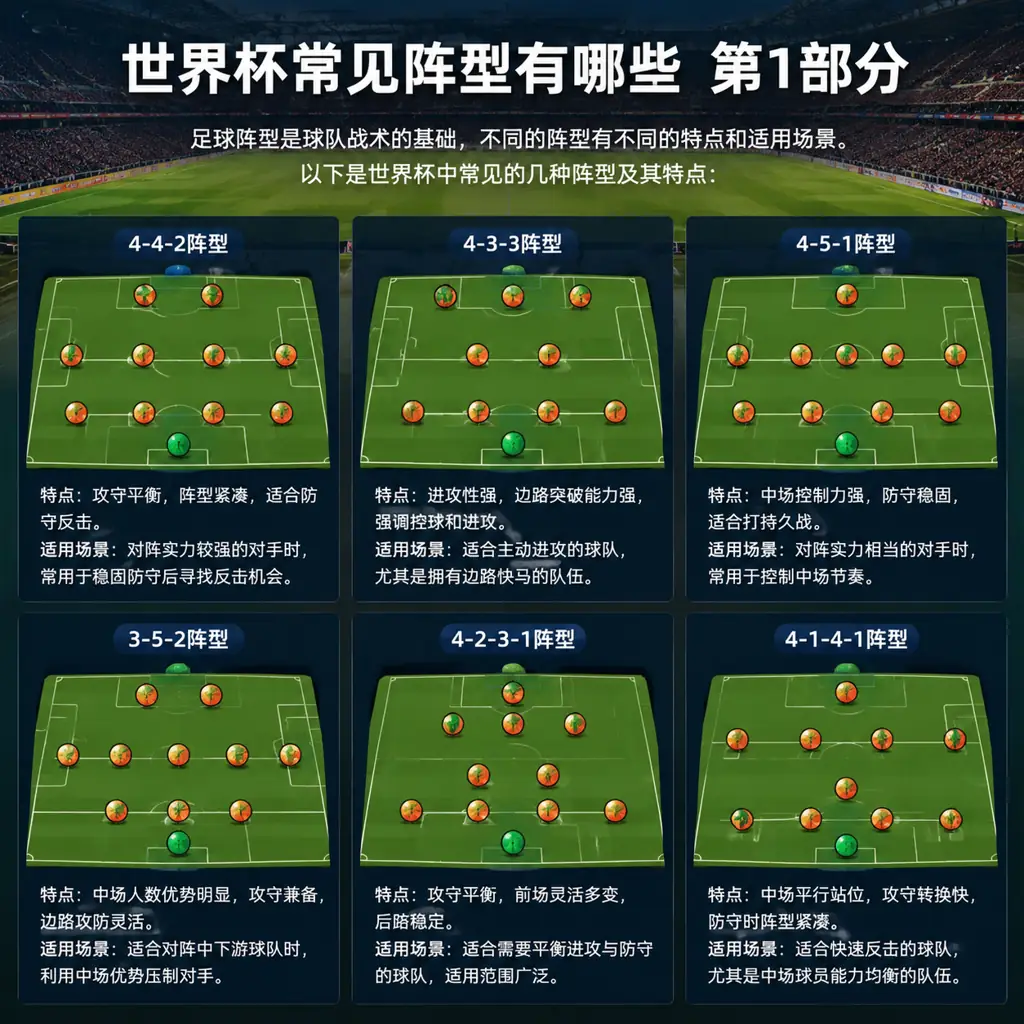 世界杯常见阵型有哪些