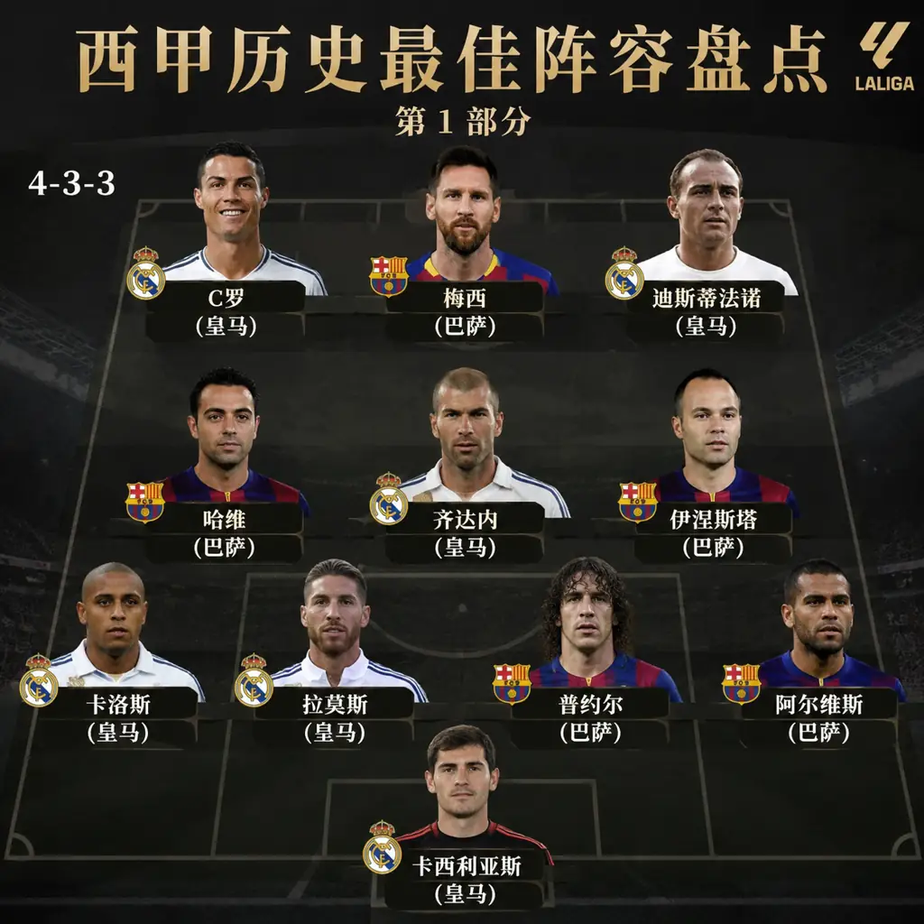 西甲历史最佳阵容盘点