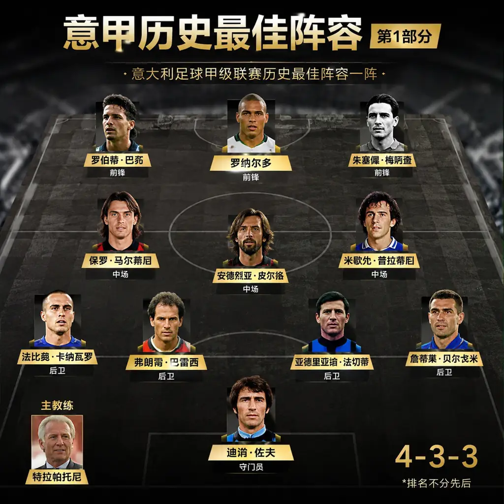 意甲历史最佳阵容盘点