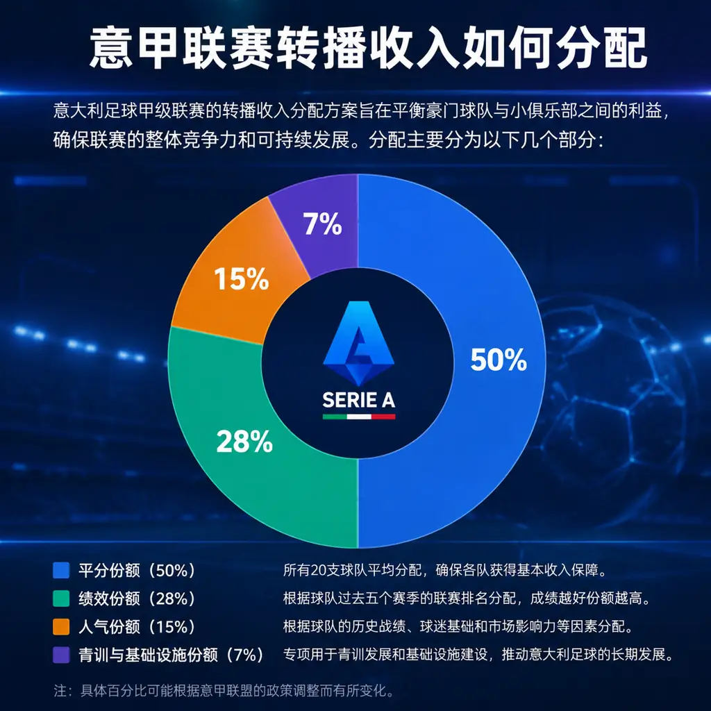 意甲联赛转播收入如何分配