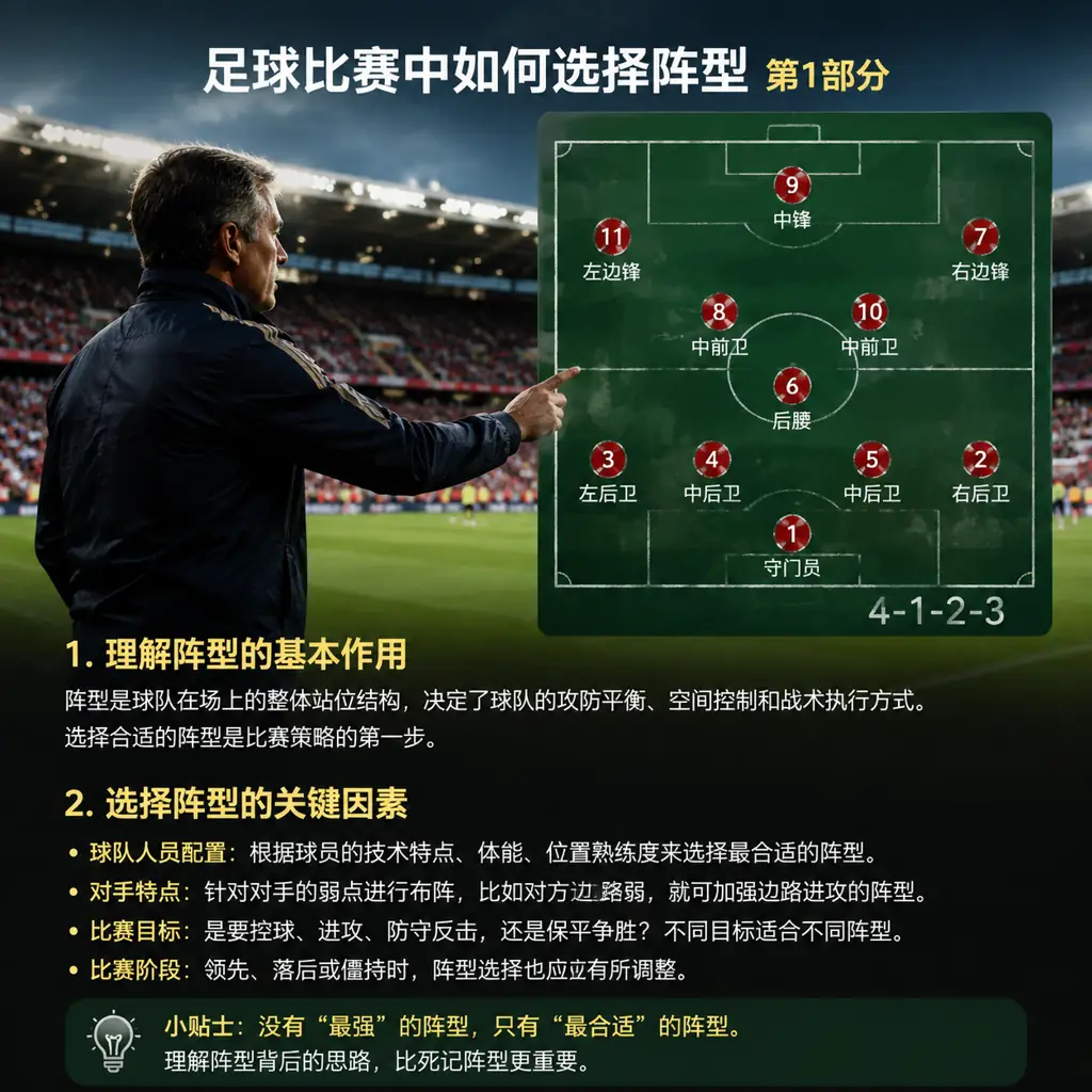 足球比赛中如何选择阵型